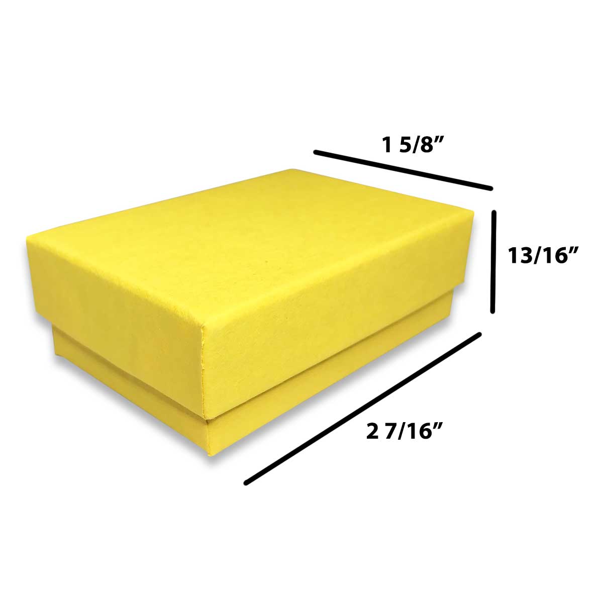 Yellow Kraft Cotton Filled Box 2 7/16" x 1 5/8" x 13/16"H