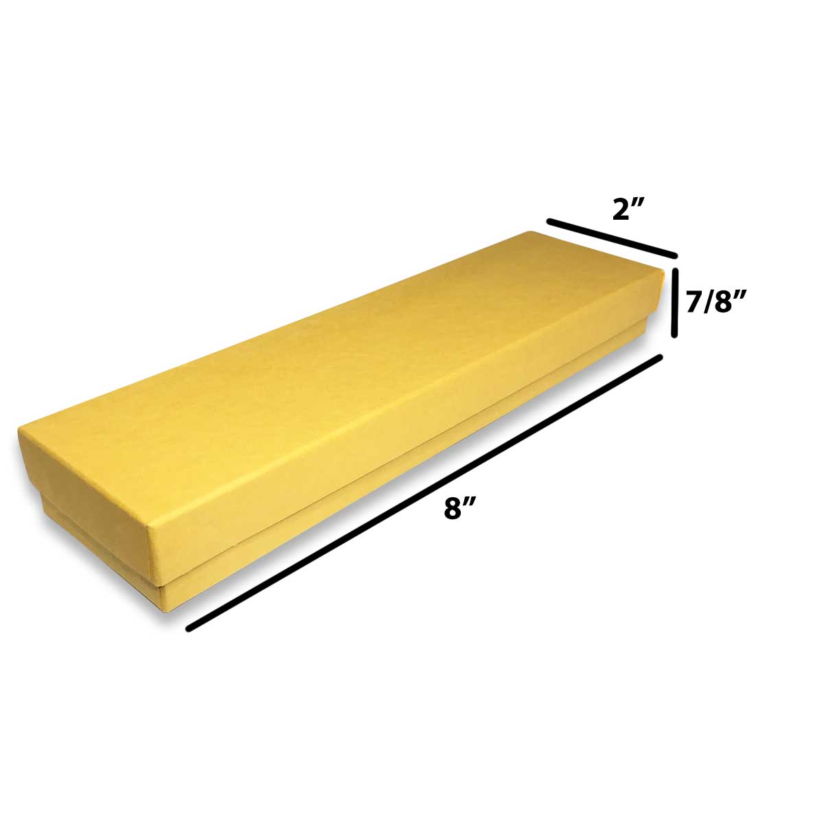 Yellow Kraft Cotton Filled Box 8" x 2" x 7/8"H