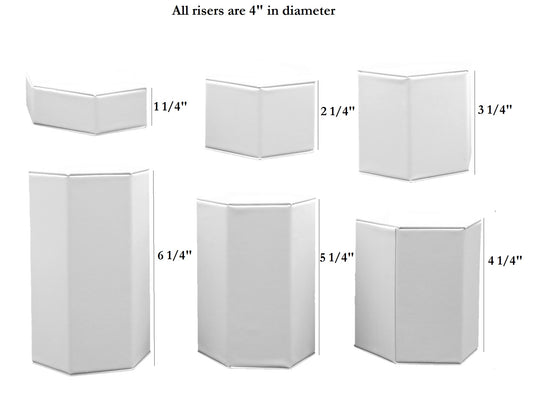 6 Piece Hexagon Riser Display Set