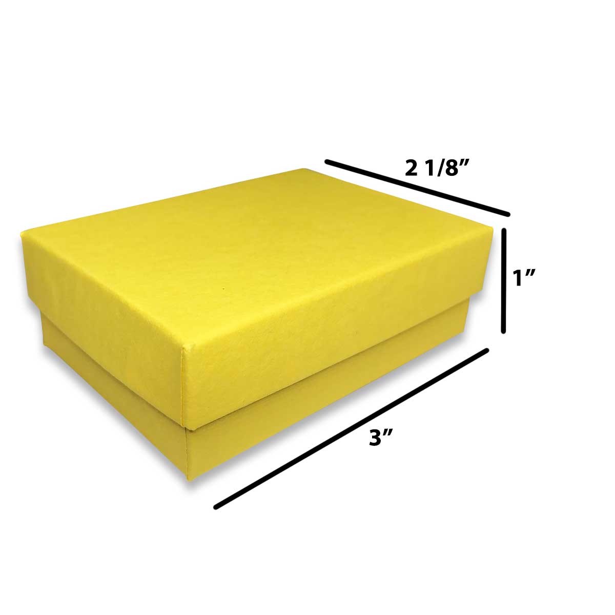 Yellow Kraft Cotton Filled Box 3" x 2 1/8" x 1"H