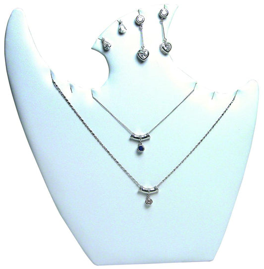 White 9 1/2"H Necklace Display with Easel
