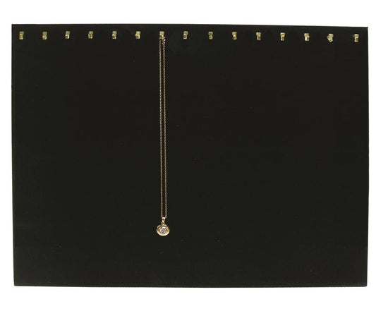 15 Hooks Black Necklace Display Easel Stand