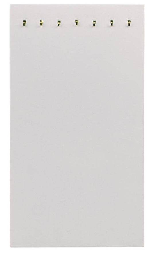 7 Hook White Velvet Necklace Easel Stand
