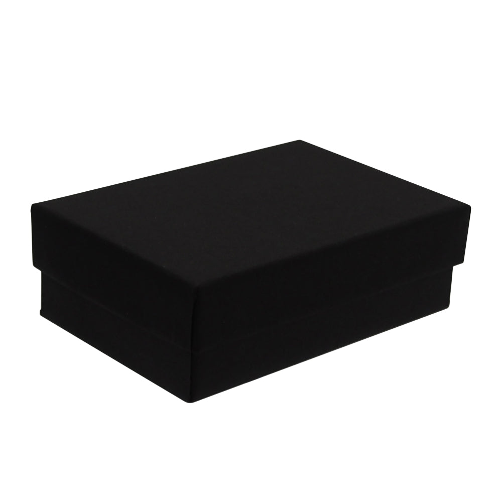 Black Kraft Cotton Filled Boxes - (10 Pcs)