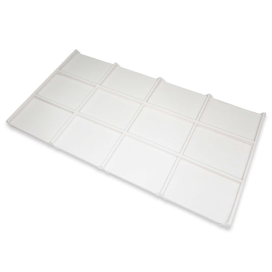 White Faux Leather 12 Section Jewelry Deluxe Tray Insert Liner