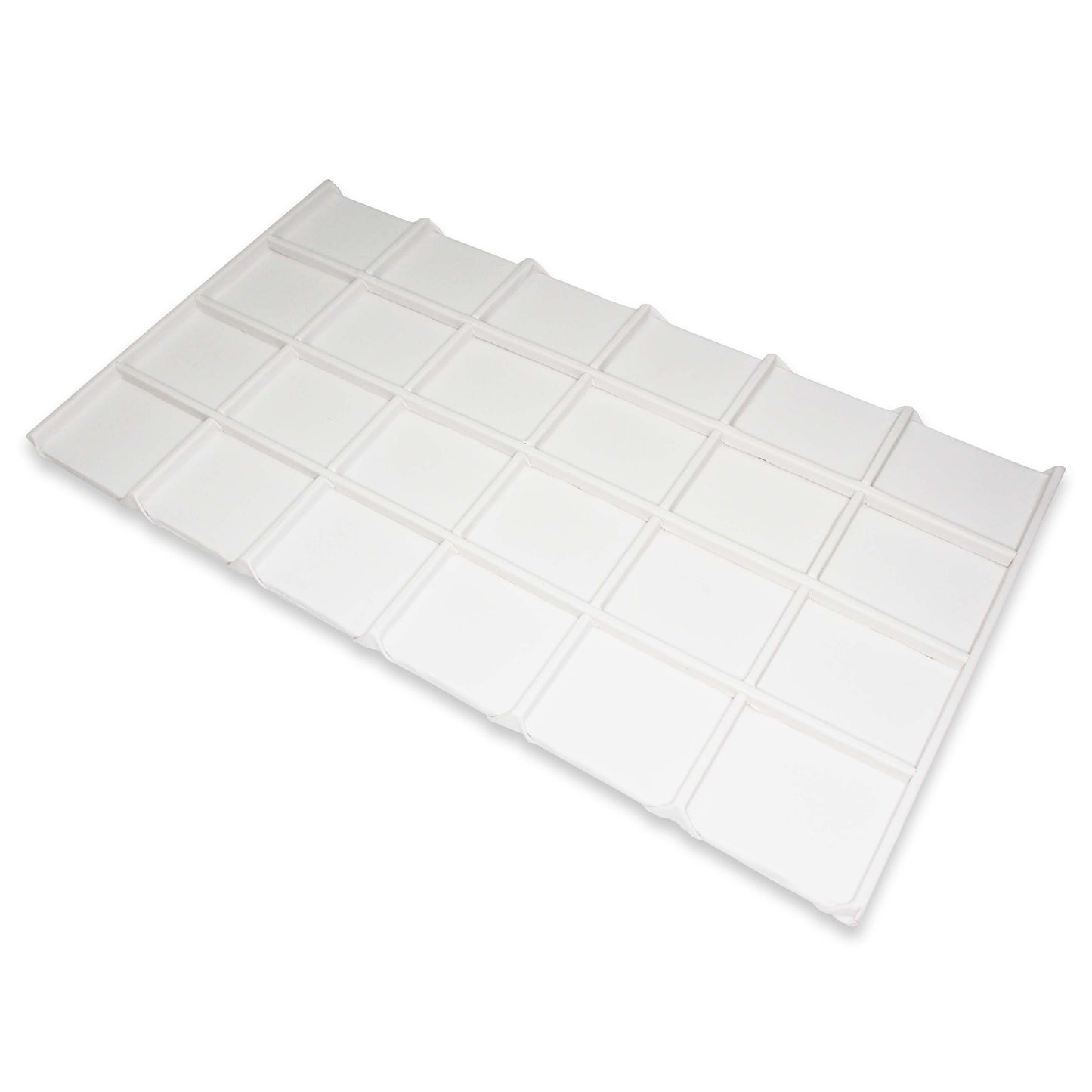 White Faux Leather 24 Section Deluxe Tray Insert Liner