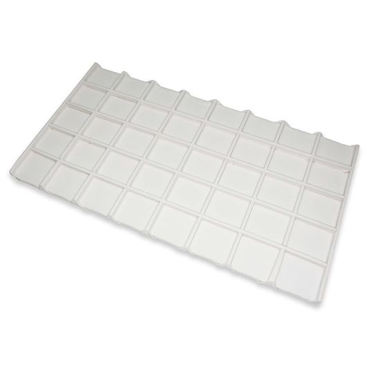 White Faux Leather 40 Section Deluxe Tray Insert