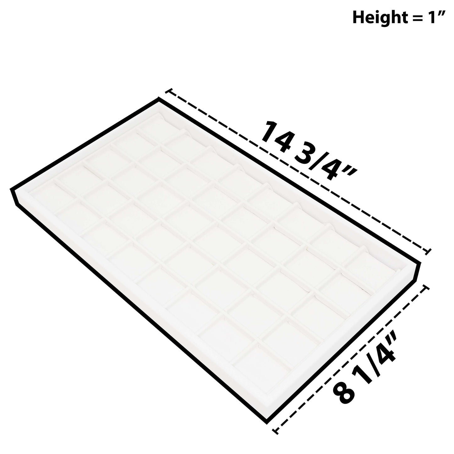 White Faux Leather 40 Section Deluxe Tray Insert