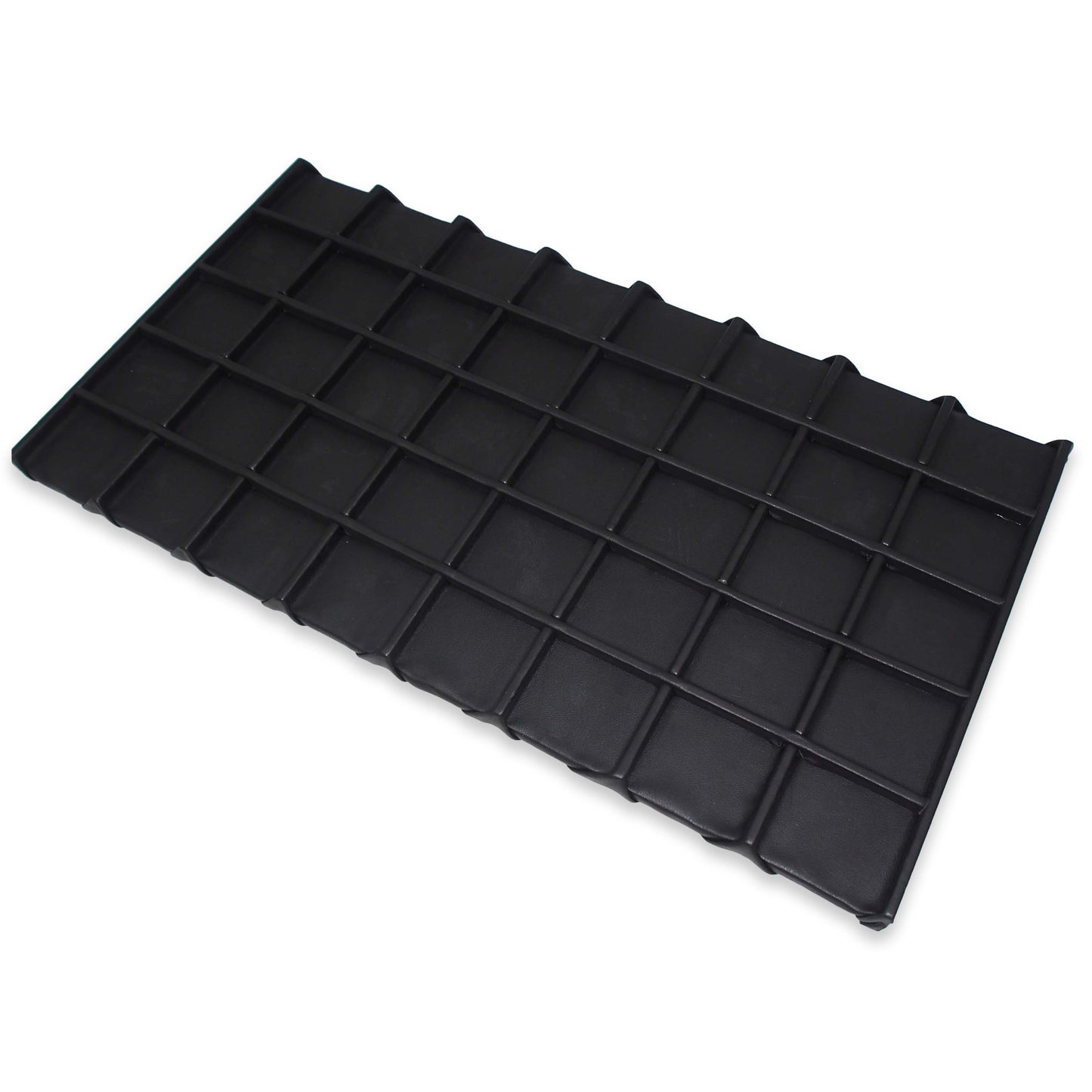 Black Faux Leather 40 Section Deluxe Tray Insert