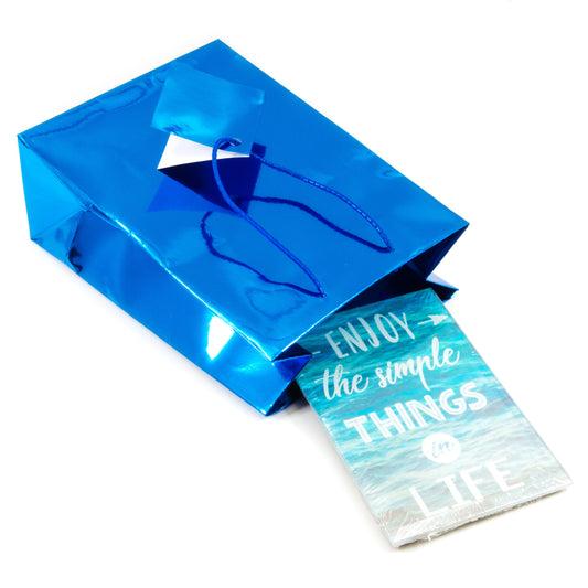 Assorted Metallic Glossy Paper Tote Gift Bag