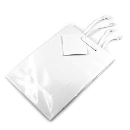 Glossy White Paper Tote Gift Bags