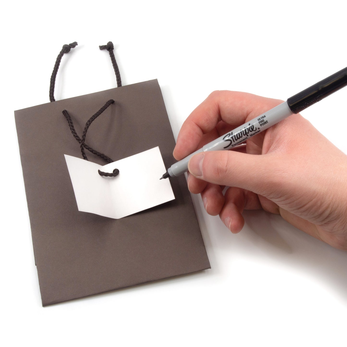 Matte Dark Brown Paper Tote Gift Bag