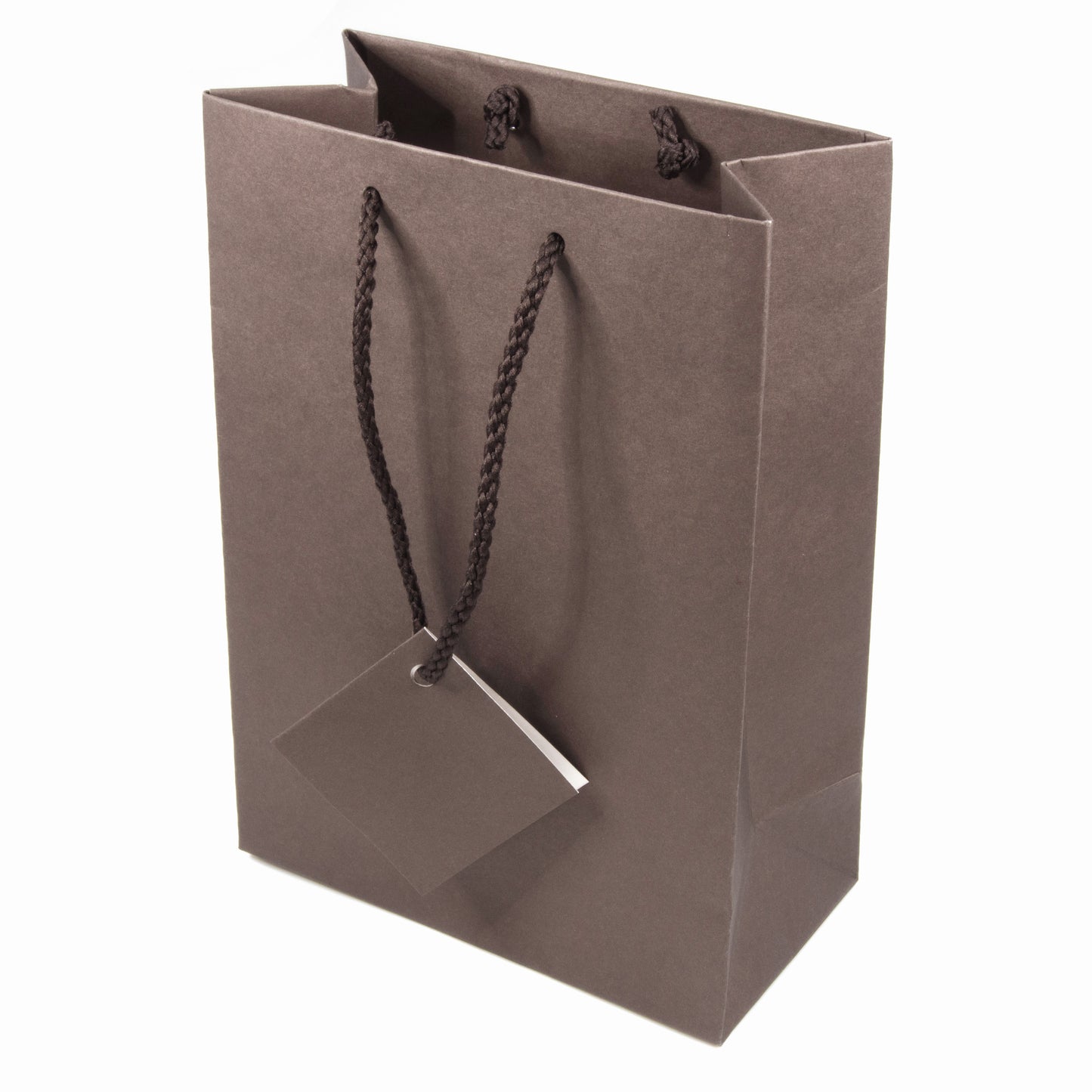 Matte Dark Brown Paper Tote Gift Bag