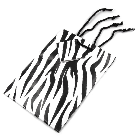 Glossy Zebra Paper Tote Gift Bags