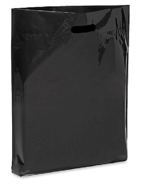 15 x 18 x 4 Black Patch Handle bag