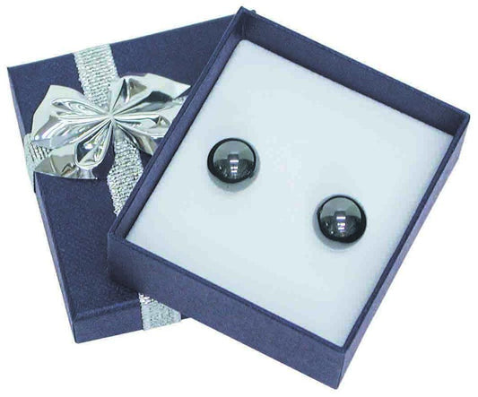 12 Boxes - Linen Blue Bow Tie Gift Boxes for small Earrings - 2" x 2 1/8" x 7/8"