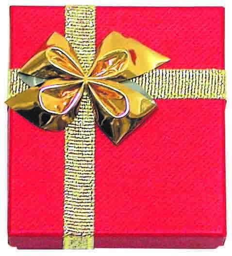 12 Boxes - Linen Red Bow Tie Gift Boxes for Rings - 2" x 2 1/8" x 1 3/8"