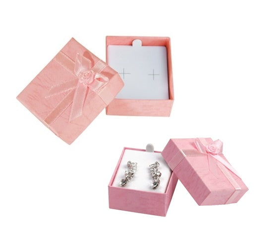 Assorted Pastel Flower Bow Tie Jewelry Box 8pcs