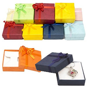 Assorted Pastel Flower Bow Tie Jewelry Box 8pcs