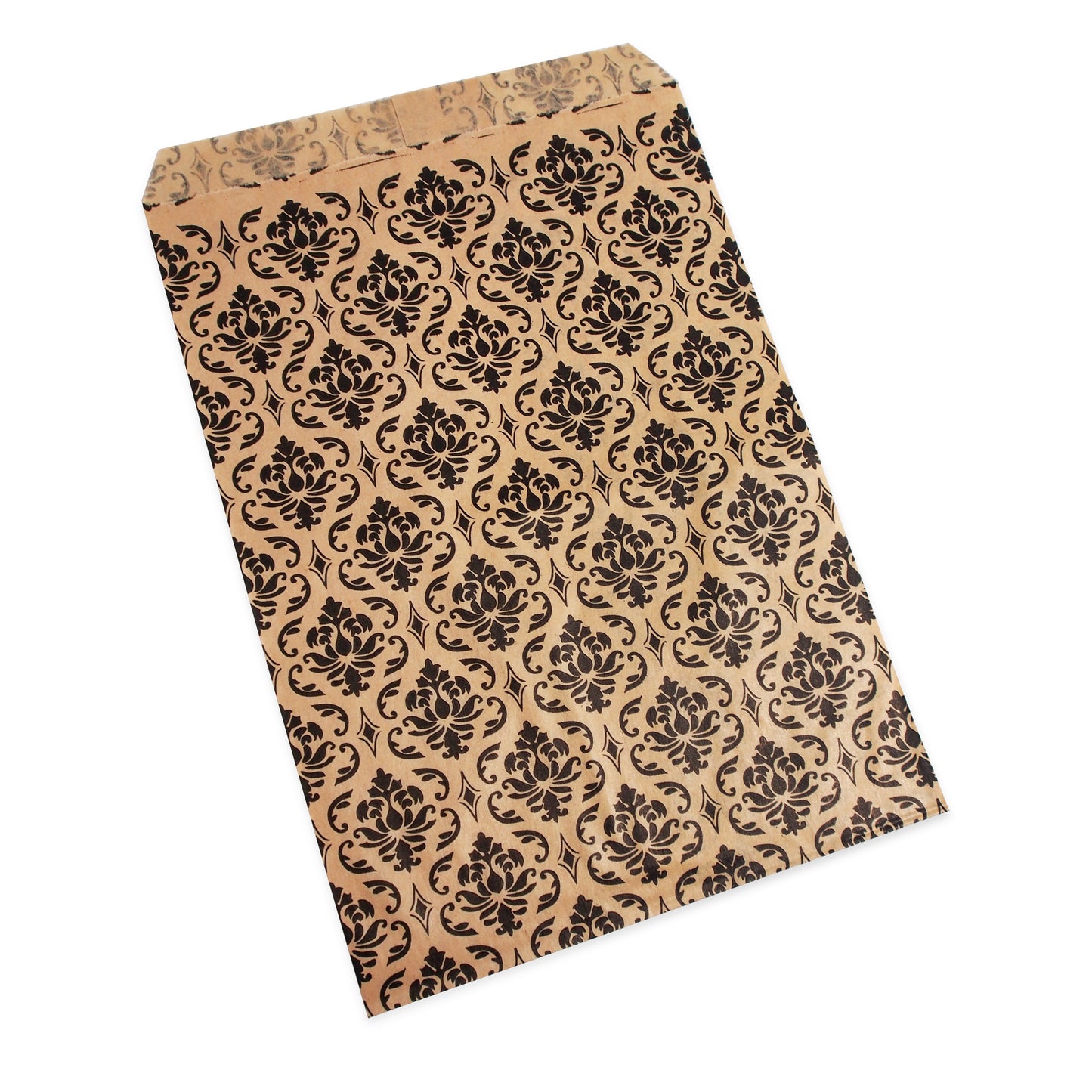 Damask Pattern Paper Bags - 100Bags/Pack- Multiple sizes available