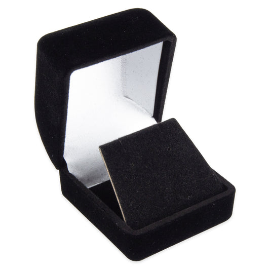 Soft Flocked Black Velour Earring Gift Box