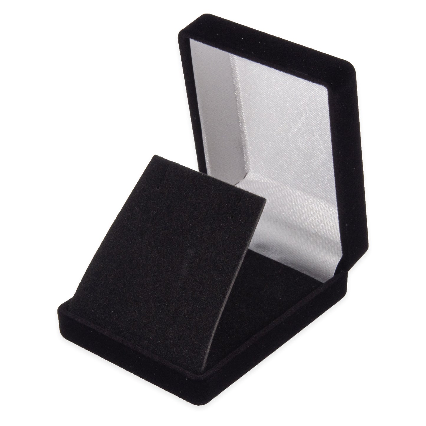 Soft Flocked Black Velour Pendant/Earring Gift Box