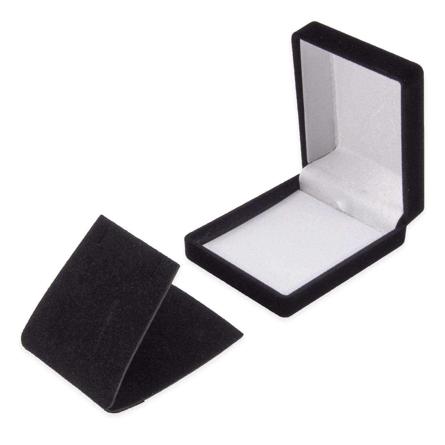 Soft Flocked Black Velour Pendant/Earring Gift Box