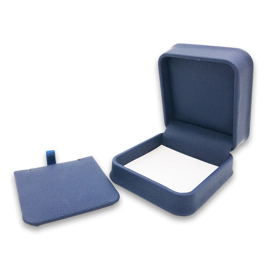 Deluxe Blue Soft Touch Faux Leather Jewelry Boxes