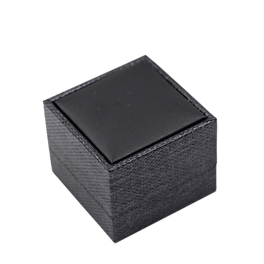 Premium Mesh Grey Jewelry Boxes with Padded Black Faux Leather Inset Tops