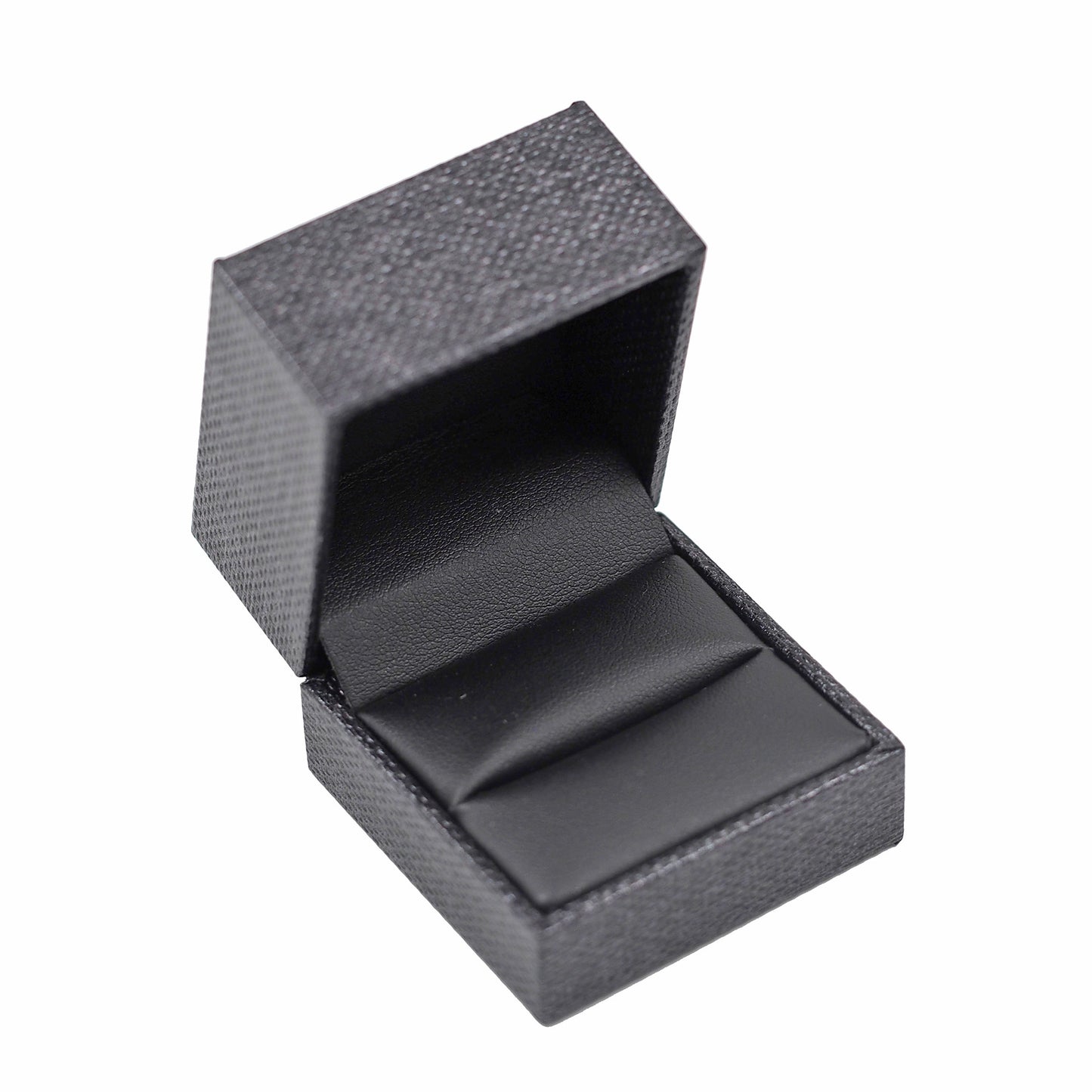 Premium Mesh Grey Jewelry Boxes with Padded Black Faux Leather Inset Tops