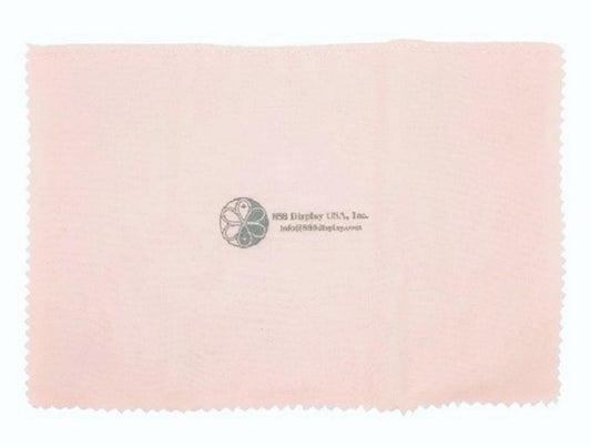 11"x14" LightPink/White Jewelry Polishing Cloth