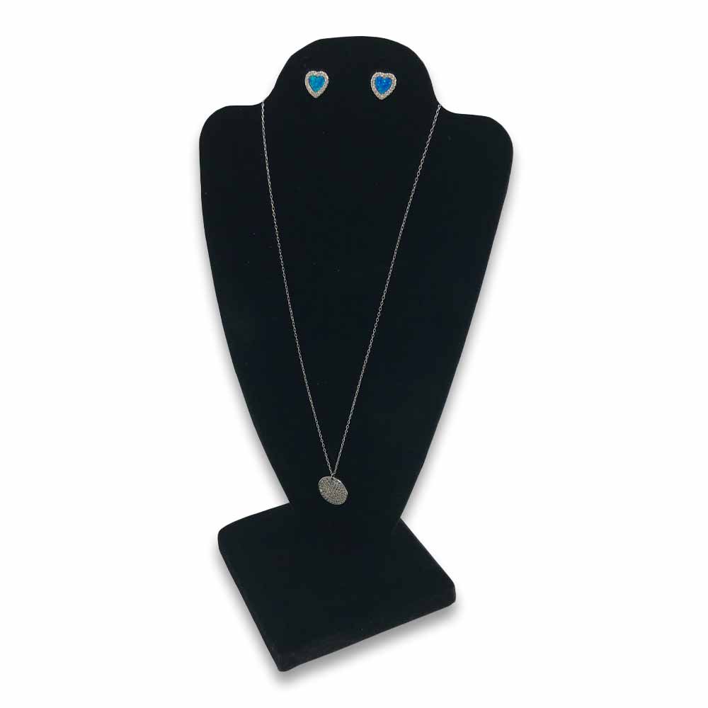 Transportable Black Velvet Necklace Display Stand