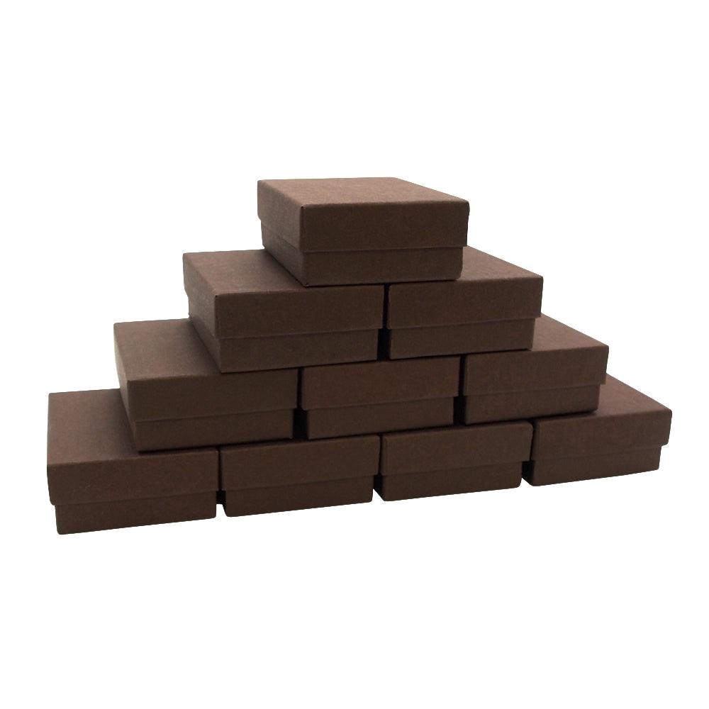 Chocolate Kraft Cotton Filled Boxes - 6 Sizes Available!