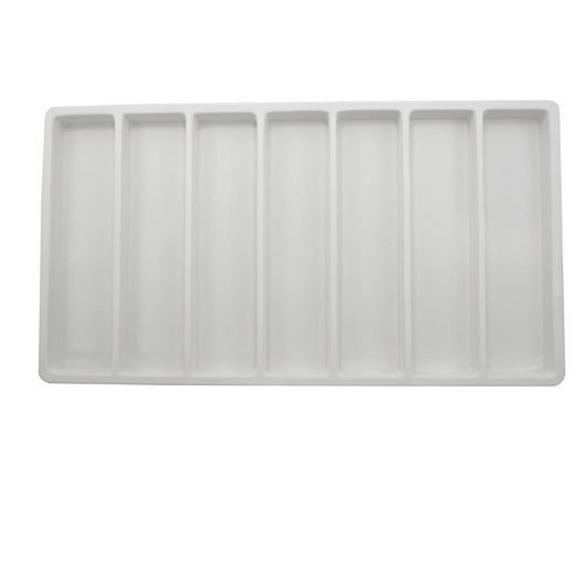 White Flocked Plastic Compartment Tray Insert