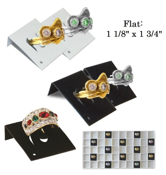 Black Ring Card Insert - 1 1/8" x 1 3/4" (100Pcs/Pk)