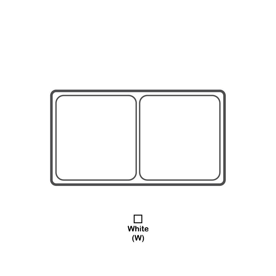 Durable White Textured Plastic Tray Insert with 2 Compartments