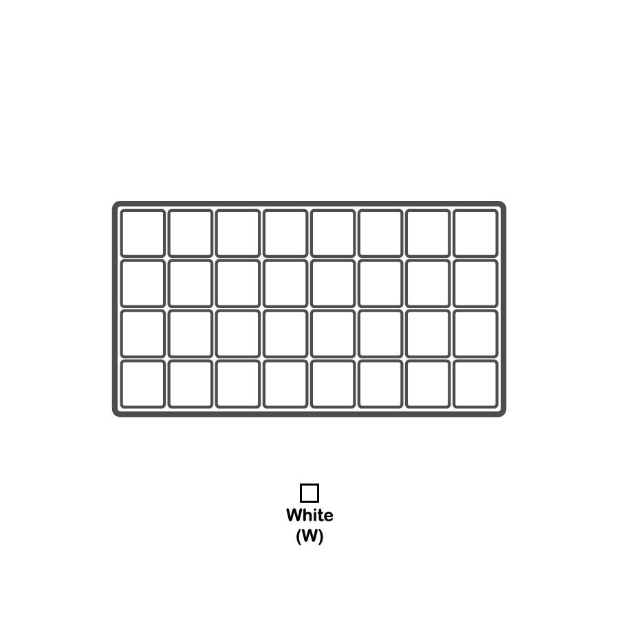 Durable White Textured Plastic Tray Insert with 32 Compartments