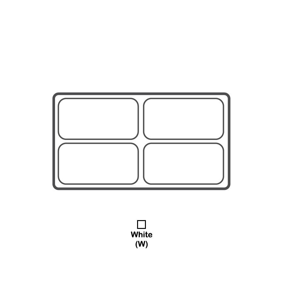 Durable White Textured Plastic Tray Insert with 4 Compartments