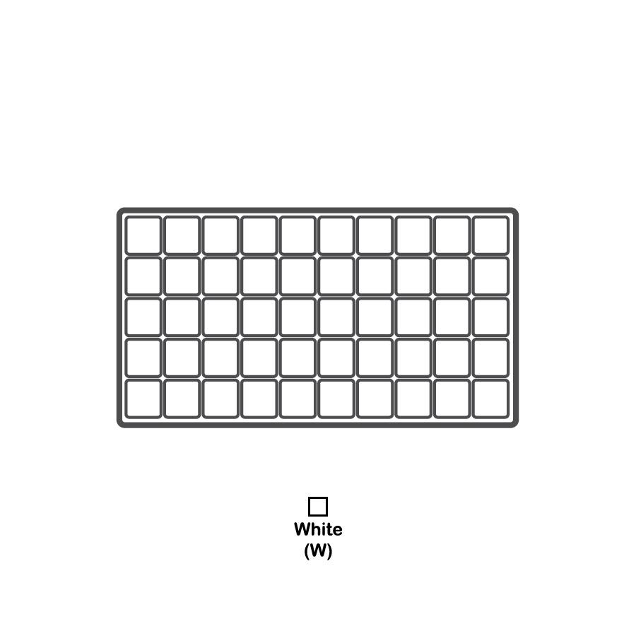 Durable White Textured Plastic Tray Insert with 50 Compartments