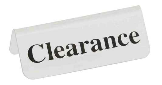 Frosted Acrylic Black "Clearance" Print Showcase/Showroom Sign - 3" x 1 1/4"H