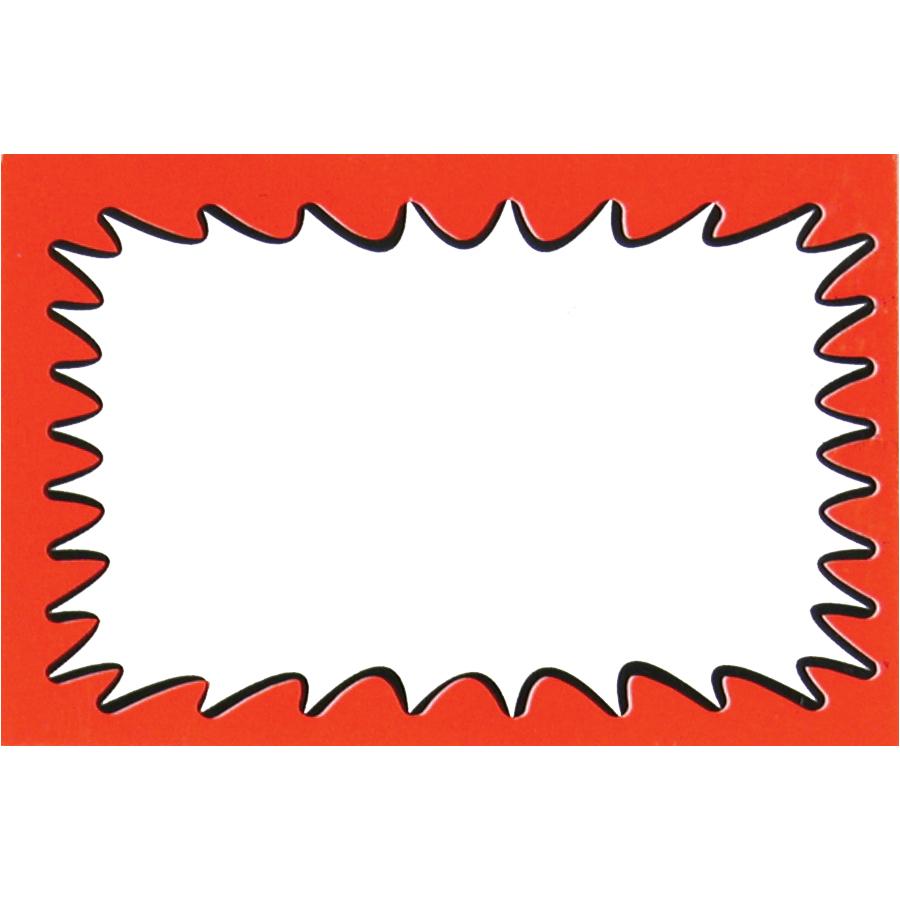 Large Paper "Spiked Cloud" Store Message Signs (50Pcs/Pack)- 7"W x 5 1/2"L