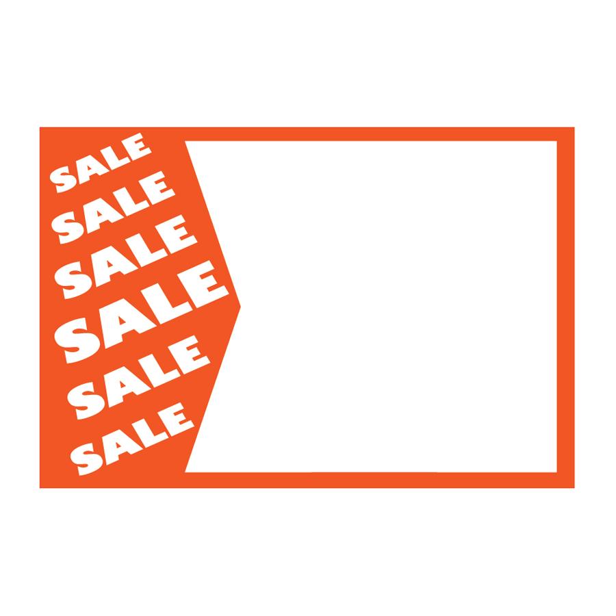 Large Paper "Sale Sale Sale" Store Message Signs (50Pcs/Pack)- 7"W x 5 1/2"L