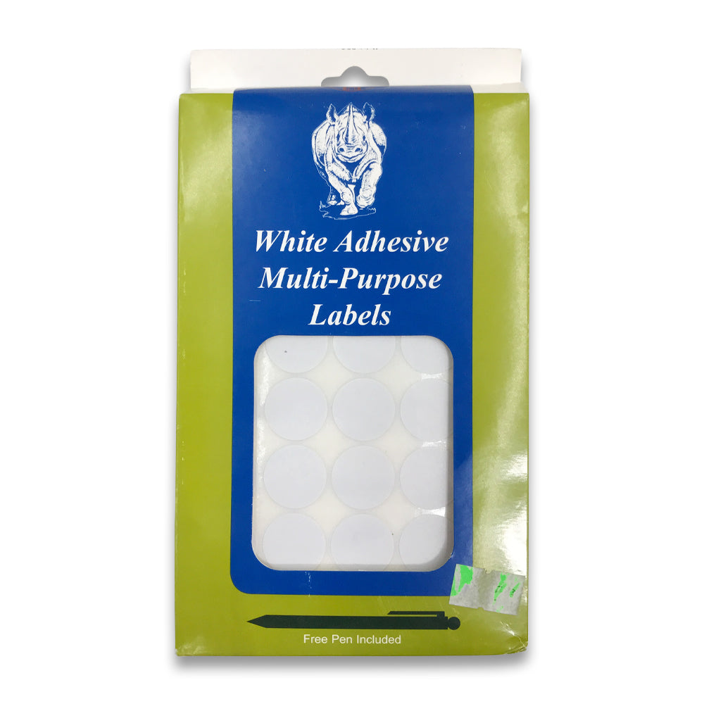 Pack of Circle Self Adhesive Plain Label - 1020 Labels (3/4" Dia.)