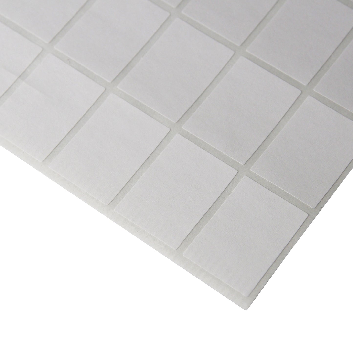Corner of the sheet of Rectangular Self Adhesive Plain Labels - 1008 Labels (5/8" x 7/8")