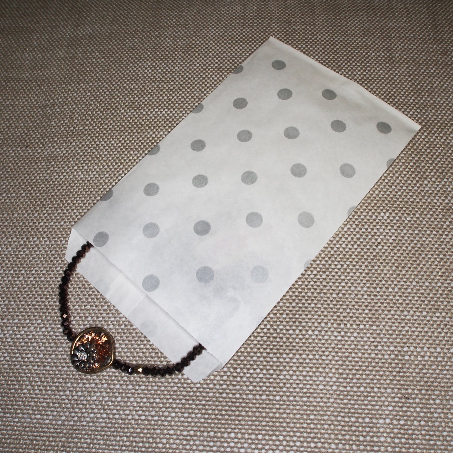 Polka Dot Flat Paper Bags -100Bags/Pack- Multiple Sizes/Colors