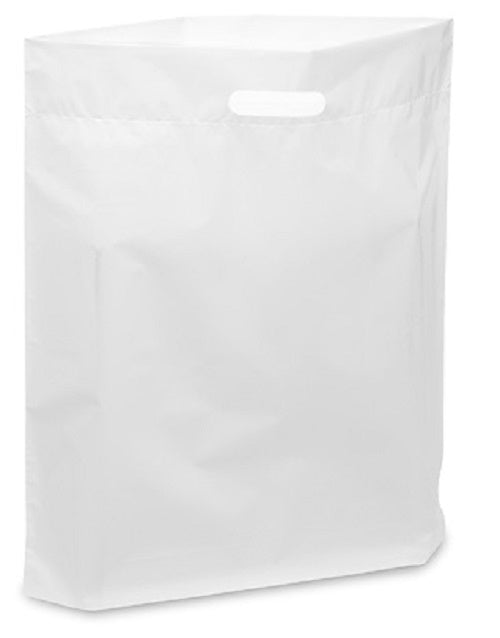 15 x 18 x 4 White Patch Handle bag
