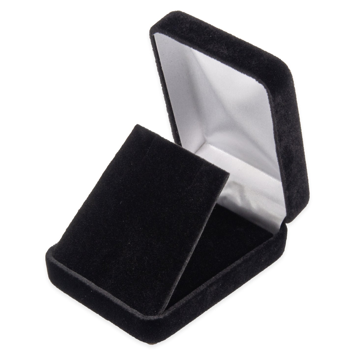 Classic Black Velvet Pendant/Earring (Flap)Jewelry Gift Box