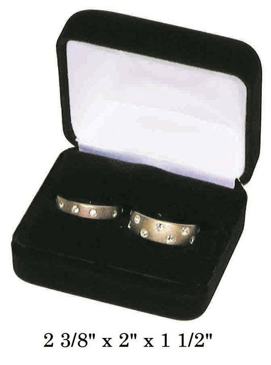 Classic Black Velvet Double Ring Gift Box