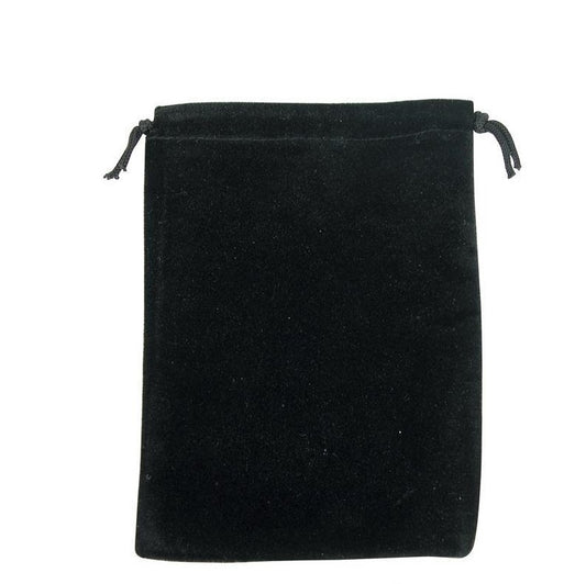 black velvet drawstring bag