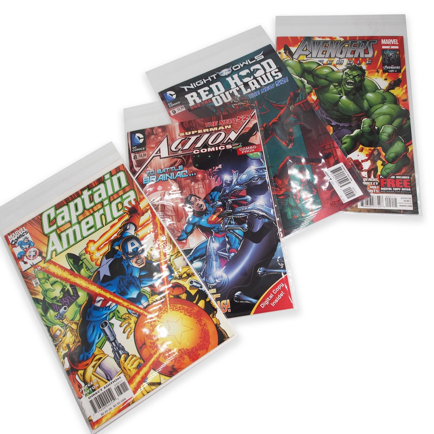 200 Qty Protective Comic Book Sleeves - Super Clear OPP Plastic Bags - 6 15/16" x 10 1/4"